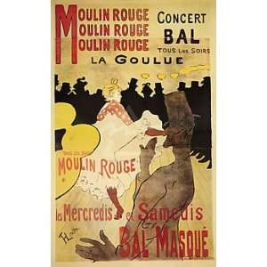  Henri de Toulouse Lautrec 36W by 58H  Moulin Rouge/La 