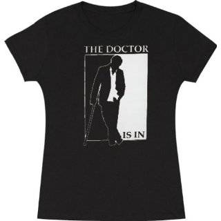 Fox House M.D. The Doctor Is In Silhouette Juniors T Shirt Tee