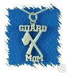 Sterling Silver Color Guard Mom Flag Rifle Charm  
