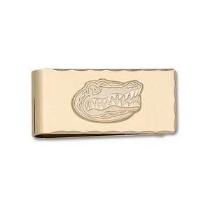   Gold Plated Gator Head on Gold Plated Money Clip