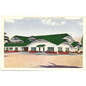   Vintage Postcard Calvary Presbyterian Church Long Beach California