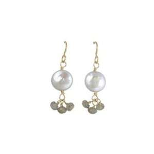   and Coin Pearl Gold Vermeil Dangle Earrings 