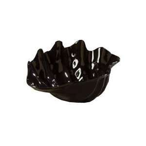  Black 5 Qt. Shell Shaped Plastic Bowl 19 x 12 7/8