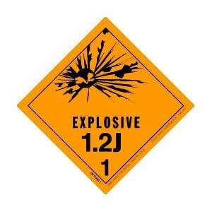  Explosive 1.2J Label, 4 X 4, hml 460, 500 Per Roll 