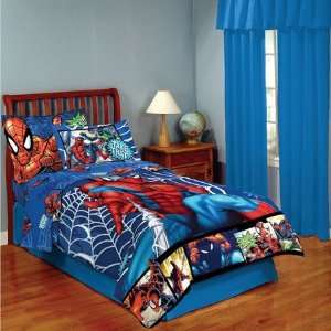  5 Pieces Spiderman Full Size Bedding Bed in a Bag