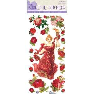  Violette Stickers Red Rose Angel