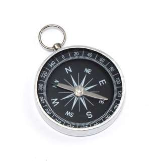 Aluminium case Camping Compass w/ Ring hook scouts kits  