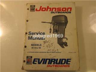 Evinrude Johnson Outboard Service Manual 1991 25 45 55  