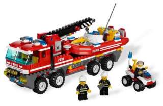 LEGO City 7213 Off Road Fire Truck & FireBoat 388 pcs NEW & Sealed 