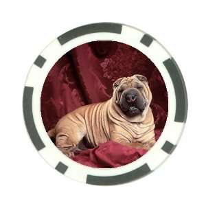  Shar pei puppy Poker Chip Card Guard Great Gift Idea 