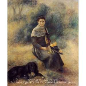  Young Girl with a Dog
