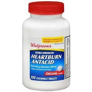  Extra Strength Heartburn Antacid Chewable Tablets, 100 ea