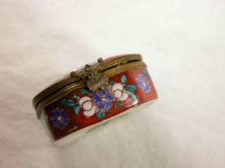  porcelain trinket box French, hand painted and marked I searched 