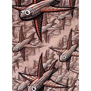   Oil Reproduction   Maurits Cornelis Escher   24 x 32 inches   Depth