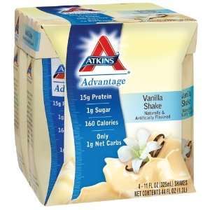 Atkins Nutritional, Advant Shak Vnlla 4Pk, 44 Fluid Ounce (6 Pack 