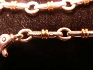 TIFFANY & CO DISCONTINUED 18K GOLD AND STERLING SILVER BRACELET 