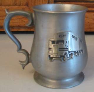 Pewter BEER MUG C F Big Rig Consolidated Freight Tractor Trailer TRUCK 