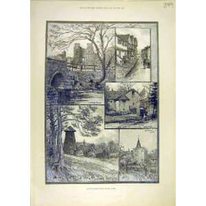   Rural Sussex Courady Ruins CosterS Mill 1890 Church