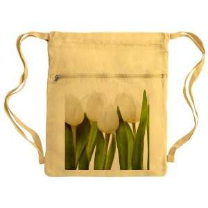 Messenger Bag Sack Pack Yellow White Tulips Spring 