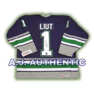  Mike Liut Hartford Whalers Autographed/Hand Signed Hockey 