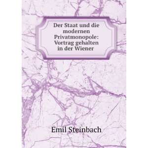    Vortrag gehalten in der Wiener . Emil Steinbach Books