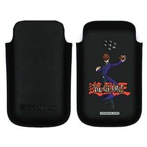  Seto Kaiba Posing on BlackBerry Leather Pocket Case  