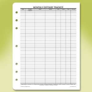  Franklin Covey Monthly Expense Tracker