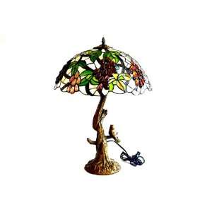  Tiffany Style Table Lamp  Bird on a Grape Vine  Free 