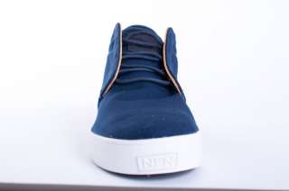NEW MENS GOURMET SEDICI NAVY BLUE CANVAS MID TOP SNEAKERS SHOES SIZE 