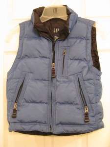 GAP Blue Quilt Down Puffy Insulated Ski Vest Jacket Womens  S/ Child 