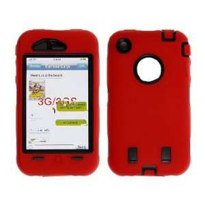  Premium   Apple iPhone 3G/ 3GS Skin with Cover Solid Red 