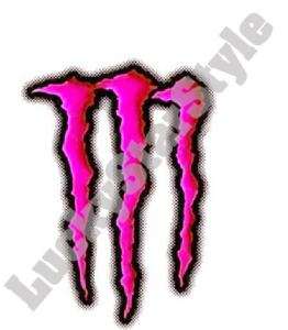 Nail Decals Art Set of 20   Pink Monster M  