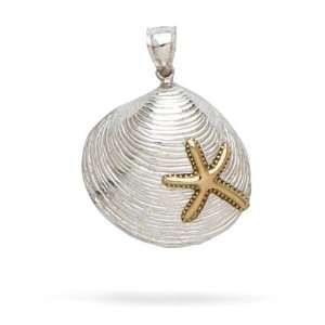  14Kt./Sterling Silver Shell and Starfish Charm Jewelry