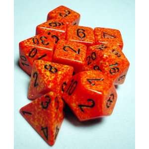    Koplow RPG Dice Sets Fire Polyhedral 10 Die Set Toys & Games