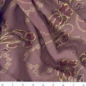  45 Wide Embroidered Crinkle Sheer Aldah Plum Fabric By 