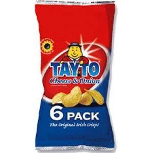 Tayto Cheese & Onion Chips 25g x 6 Pack  Grocery & Gourmet 