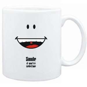   Mug White  Smile if youre selective  Adjetives