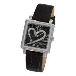 Stuhrling 253XL Courtly Passion Heart Swiss SS Case Black Leather 
