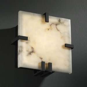  Justice Design FAL 5550 CROM Clips Square Wall Sconce (ADA 