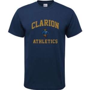 Clarion Golden Eagles Navy Youth Athletics Arch T Shirt  