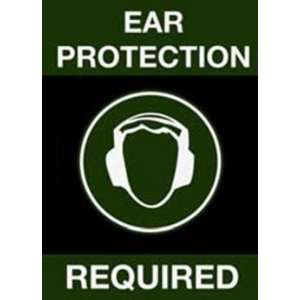    EAR PROTECTION REQUIRED safety message / logo mat