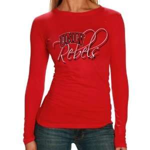 UNLV Runnin Rebels Ladies Scarlet Script Long Sleeve T shirt  