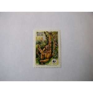   Stamp, 1984, Macaco Muriqui, WWF, 80 Cruzeiros. 