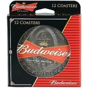  Budweiser 12 Pack 4 Inch Round Coasters Case Pack 12 