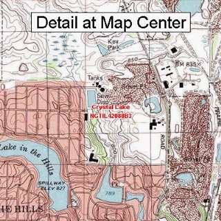  USGS Topographic Quadrangle Map   Crystal Lake, Illinois 