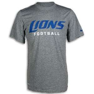 Detroit Lions Legend Authentic Font Dri FIT T Shirt by Nike  