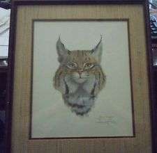   HARM PAINTING PROMO FOR TENNESSEE HIGH SCHOOL  BOBCAT HEAD SIGNED