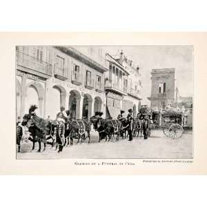 1910 Print Glories Funeral Cuba Horses Processional Gilded Cart Cafe 