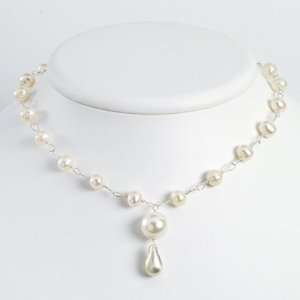  Sterling Silver Freshwater Cultured Pearl 17in Necklace Jewelry