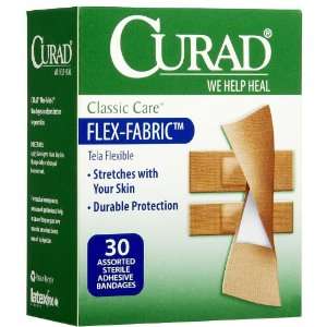  Curad Flex Fabric Bandages, Assorted Sizes, 30 ct Health 